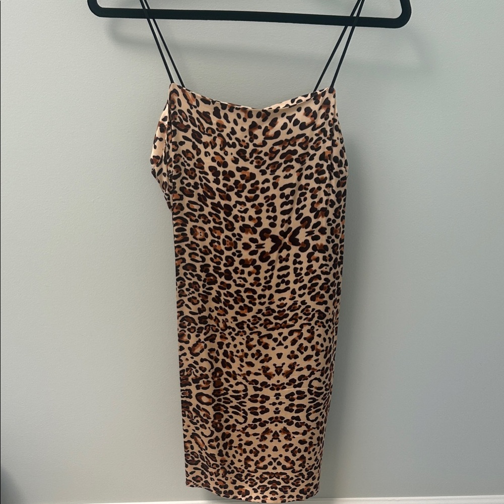 Leopard Print Slip Dress
